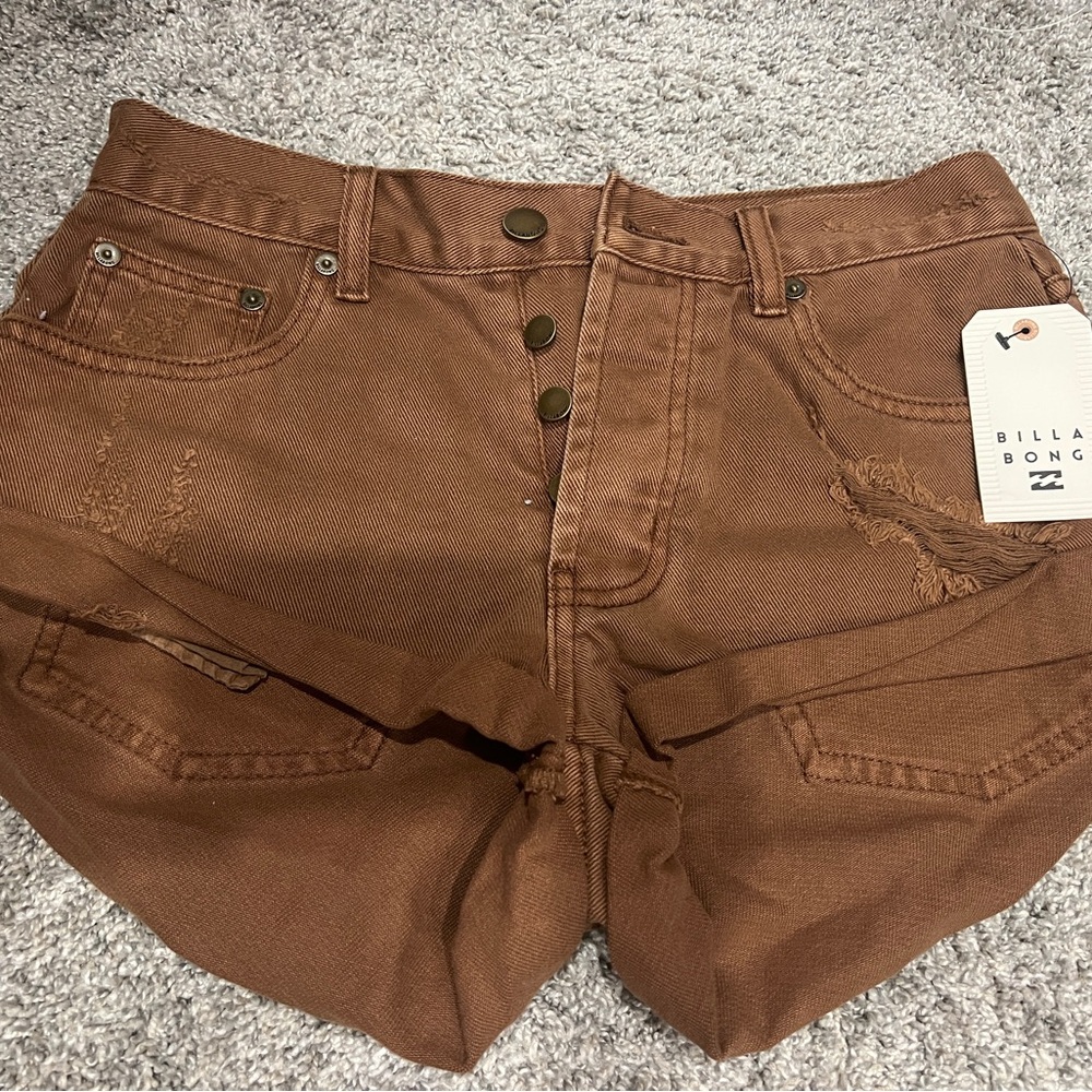 Billabong Brown High-Waisted Shorts